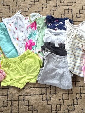 Girls Mixed Onesies & Shorts - Multi Color Pack